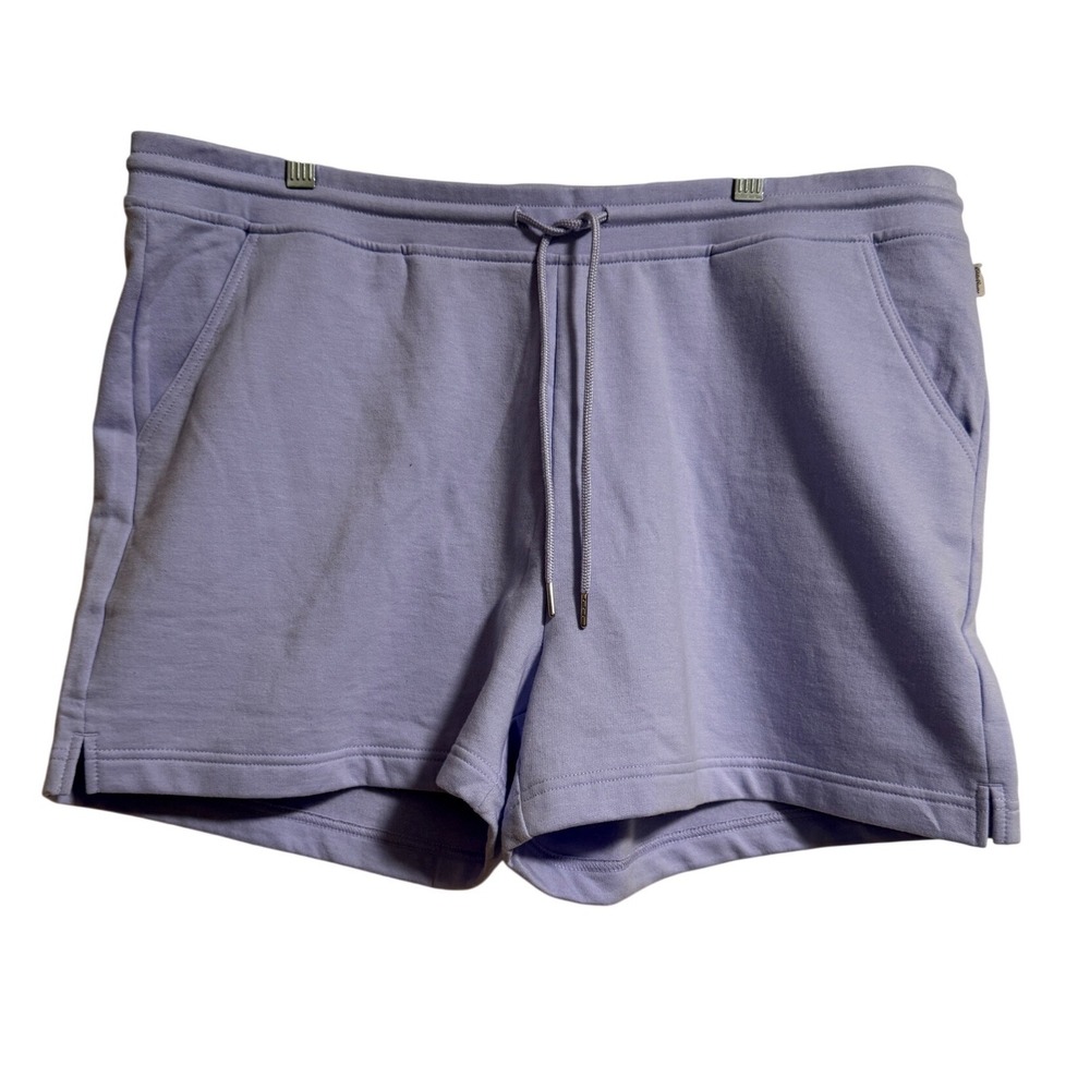 Eddie Bauer Women XL Camp Fleece Shorts Periwinkle Purple NWT